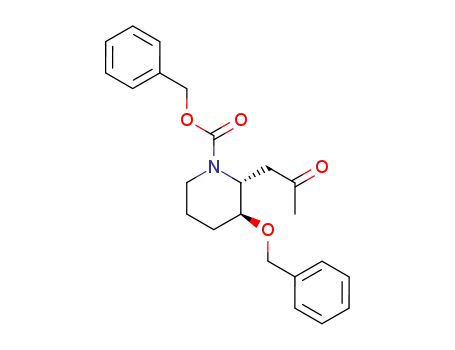 1-Piperidinecarboxylic acid, 2-(2-oxopropyl)-3-(phenylmethoxy)-,
phenylmethyl ester, (2R,3S)-