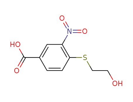 Molecular Structure of 124416-06-4 (4-(2-hydroxyethylthio)-3-nitrobenzoic acid)