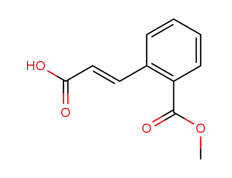 Molecular Structure of 98116-20-2 (Benzoic acid, 2-[(1E)-2-carboxyethenyl]-, 1-methyl ester)