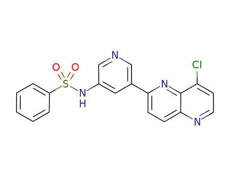 N-[5-(8-chloro-1,5-naphthyridin-2-yl)-3-pyridinyl]benzenesulfonamide