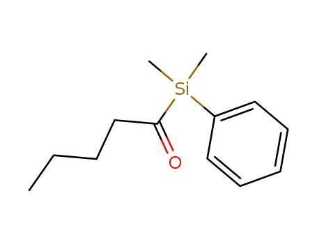 Molecular Structure of 882882-36-2 (Silane, dimethyl(1-oxopentyl)phenyl-)