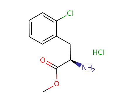Molecular Structure of 457654-72-7 ((R)-2-chlorophenylalanine methyl ester hydrochloride)