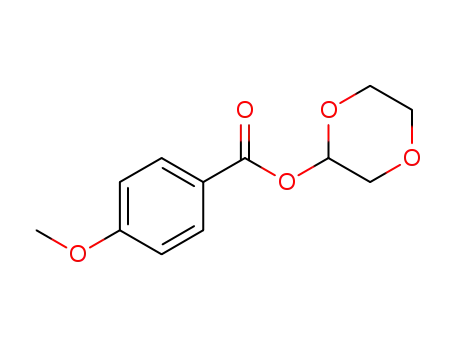 Molecular Structure of 1284251-41-7 (4-methoxybenzoic acid [1,4]dioxan-2-yl ester)