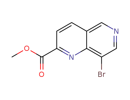 Molecular Structure of 875514-20-8 (8-BROMO-[1,6]NAPHTHYRIDINE-2-CARBOXYLIC ACID METHYLAMIDE)