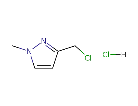 Molecular Structure of 88529-80-0 (3-(chloroMethyl)-1-Methyl-1H-pyrazole hydrochloride)