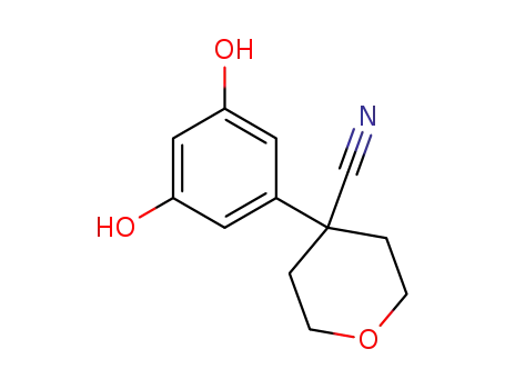 4-(3,5-dihydroxyphenyl)tetrahydro-2H-pyran-4-carbonitrile