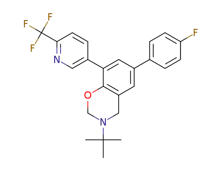 3-(tert-butyl)-6-(4-fluorophenyl)-8-(6-(trifluoromethyl)pyridin-3-yl)-3,4-dihydro-2H-benzo[e][1,3]oxazine