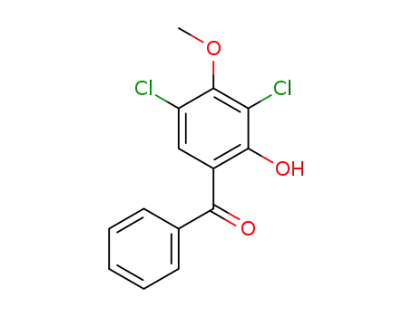 Molecular Structure of 158547-83-2 (3,5-dichloro-2-hydroxy-4-methoxybenzophenone)