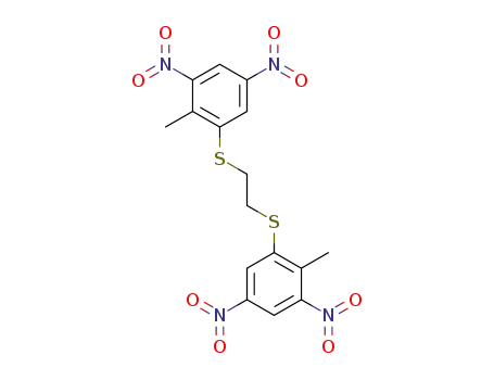 Molecular Structure of 1608182-18-8 (1,2-bis((2-methyl-3,5-dinitrophenyl)thio)ethane)