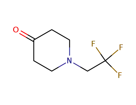 Molecular Structure of 81363-14-6 (1-(2,2,2-trifluoroethyl)piperidin-4-one)