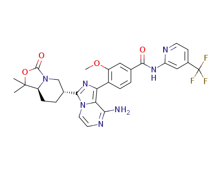 4-{8-amino-3-[(6R,8aS)-1,1-dimethyl-3-oxohexahydro[1,3]oxazolo[3,4-a]pyridin-6-yl]imidazo[1,5-a]pyrazin-1-yl}-3-methoxy-N-[4-(trifluoromethyl)pyridin-2-yl]benzamide
