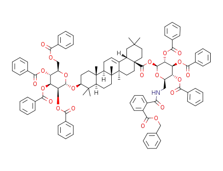 28-O-6-(2'-O-Benzyl-phthalimido)-2,3,4-tri-O-benzoyl-6-deoxy-β-D-glucopyranosyl oleanate 3-O-2,3,4,6-tetra-O-benzoyl-α-D-mannopyranoside