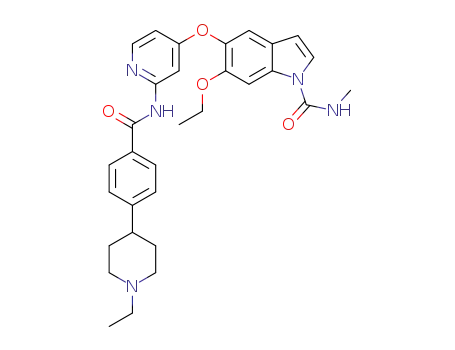 6-ethoxy-5-((2-(4-(1-ethylpiperidin-4-yl)benzamide)pyridin-4-yl)oxy)-N-methyl-1H-indole-1-carboxamide