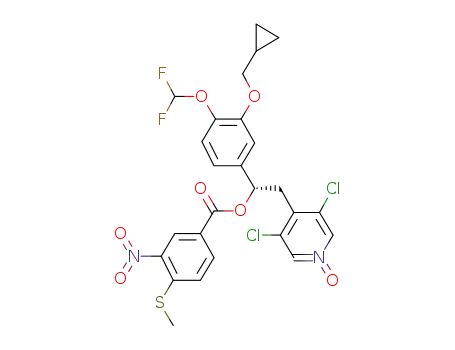(S)-3,5-dichloro-4-(2-(3-(cyclopropylmethoxy)-4-(difluoromethoxy)-phenyl)-2-(4-(methylthio)-3-nitrobenzoyloxy)ethyl)pyridine 1-oxide