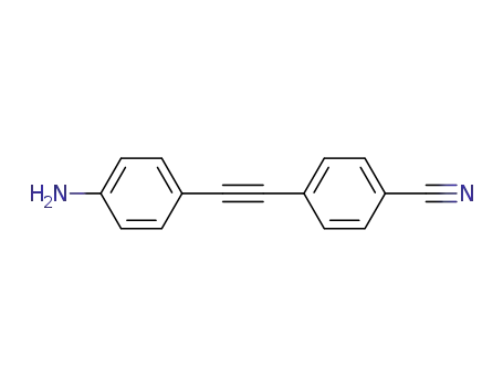 Molecular Structure of 119984-85-9 (Benzonitrile, 4-[(4-aminophenyl)ethynyl]-)