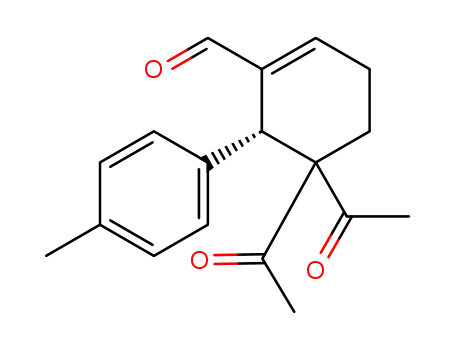 (R)-5,5-diacetyl-6-p-tolylcyclohex-1-enecarbaldehyde