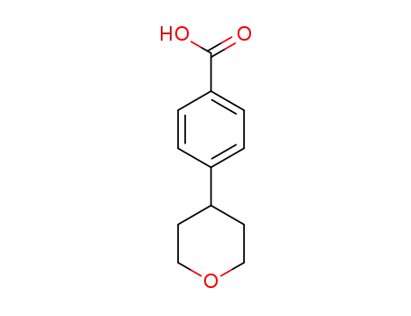 Molecular Structure of 1086391-97-0 (4-(tetrahydro-2H-pyran-4-yl)benzoic acid)