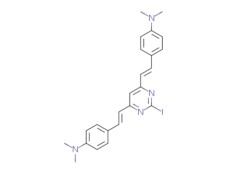(E,E)-4,6-bis(4-dimethylaminostyryl)-2-iodopyrimidine