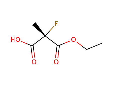 Molecular Structure of 94721-43-4 (Propanedioic acid, fluoromethyl-, monoethyl ester, (S)-)