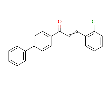 Molecular Structure of 13650-77-6 (1-(1,1-Biphenyl)-4-yl-3-(2-chlorophenyl)-2-propen-1-one)