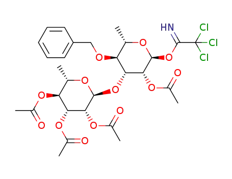 (2,3,4-tri-O-acetyl-α-L-rhamnopyranosyl)-(1→3)-2-O-acetyl-4-O-benzyl-α/β-L-rhamnopyranose trichloroacetimidate