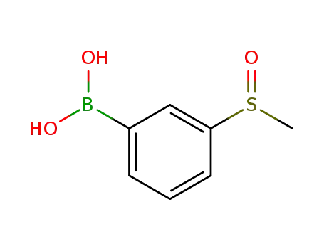 Molecular Structure of 1056475-66-1 (3-METHYLSULFINYLPHENYLBORONIC ACID)