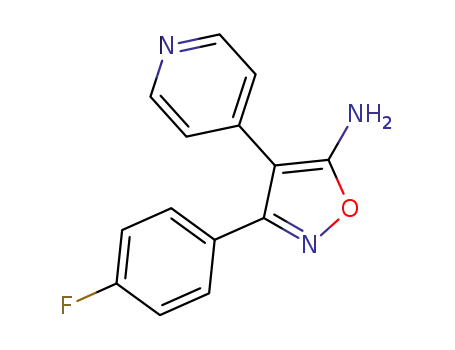 Molecular Structure of 262364-88-5 (5-Isoxazolamine, 3-(4-fluorophenyl)-4-(4-pyridinyl)-)