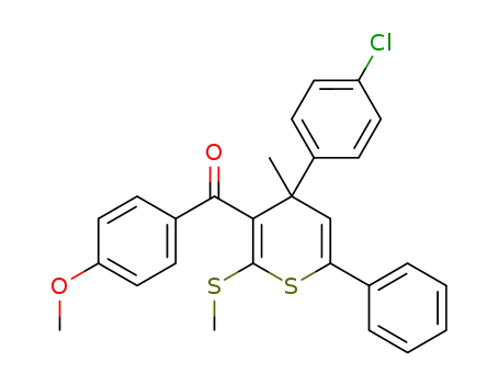 (4-(4-chlorophenyl)-4-methyl-2-(methylthio)-6-phenyl-4H-thiopyran-3-yl)(4-methoxyphenyl)methanone