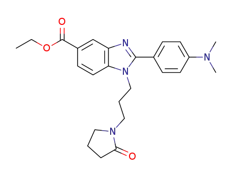 ethyl 2-(4-(dimethylamino)phenyl)-1-(3-(2-oxopyrrolidin-1-yl)propyl)-1H-benzo[d]imidazole-5-carboxylate