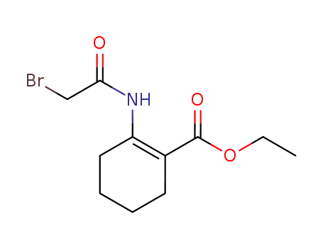 Molecular Structure of 1616119-20-0 (ethyl 2-(2-bromoacetamido)cyclohex-1-enecarboxylate)