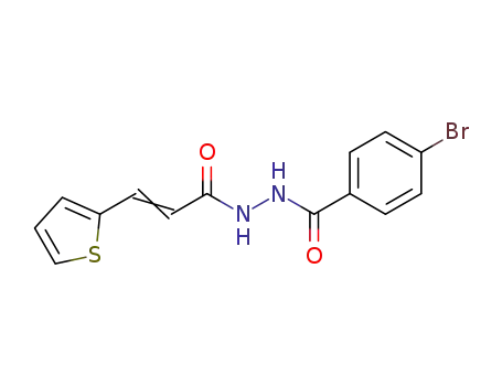 Molecular Structure of 849521-99-9 (N'-(4-bromobenzoyl)-N-[3-(2-thienyl)acrylo]hydrazine)