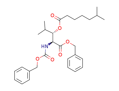 Molecular Structure of 1647153-61-4 ((2S,3S)-N-(benzyloxycarbonyl)-O-(6'-methylheptanoyl)-3-hydroxyleucine benzyl ester)