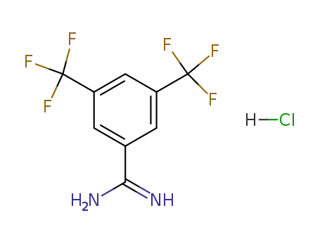 Molecular Structure of 97603-94-6 (3,5-BIS(TRIFLUOROMETHYL)BENZAMIDINE HYDROCHLORIDE)
