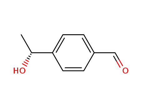 Molecular Structure of 132654-10-5 (Benzaldehyde, 4-[(1R)-1-hydroxyethyl]- (9CI))
