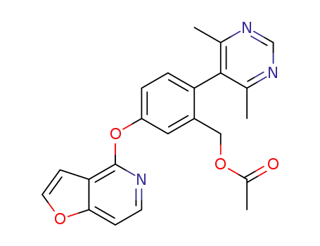 2-(4,6-dimethylpyrimidin-5-yl)-5-(furo[3,2-c]pyridin-4-yloxy)benzyl acetate