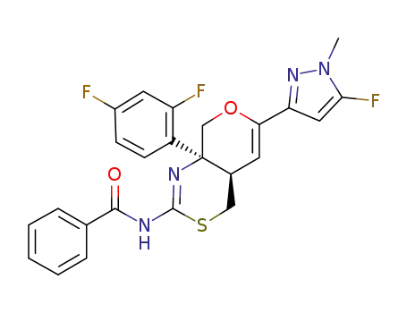 N-[(4aR,8aS)-8a-(2,4-difluorophenyl)-6-(5-fluoro-1-methyl-1H-pyrazol-3-yl)-4,4a,8,8a-tetrahydropyrano[3,4-d][1,3]thiazin-2-yl]benzamide