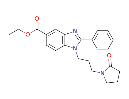 ethyl 1-(3-(2-oxopyrrolidin-1-yl)propyl)-2-phenyl-1H-benzo[d]imidazole-5-carboxylate