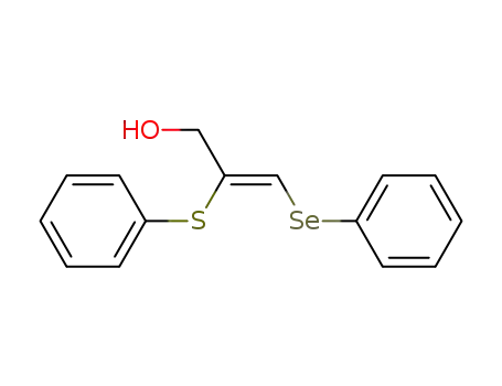 Molecular Structure of 582290-47-9 (2-Propen-1-ol, 3-(phenylseleno)-2-(phenylthio)-, (2Z)-)