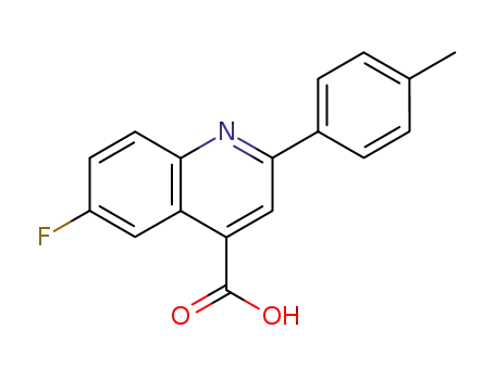 Molecular Structure of 18060-42-9 (6-fluoro-2-(4-methylphenyl)quinoline-4-carboxylic acid)