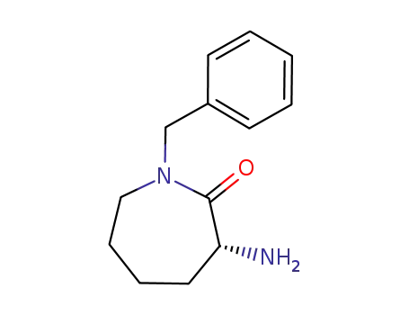 Molecular Structure of 783368-48-9 ((R)-3-aMino-1-benzylazepan-2-one)