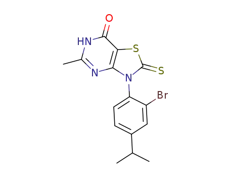 3-(2-bromo-4-isopropylphenyl)-5-methyl-2-thioxo-2,3-dihydrothiazolo[4,5-d]pyrimidin-7(6H)-one