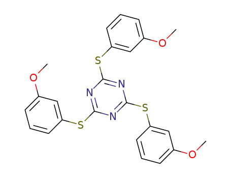 Molecular Structure of 1609653-62-4 (2,4,6-tris(3-methoxyphenylthio)-1,3,5-triazine)