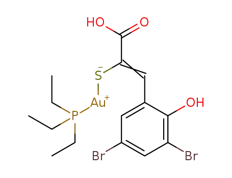 C<sub>15</sub>H<sub>20</sub>AuBr<sub>2</sub>O<sub>3</sub>PS