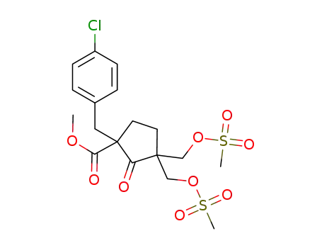 1-(4-chlorobenzyl)-3,3-bis(methanesulfonyloxymethyl)-2-oxocyclopentanecarboxylic acid methyl ester