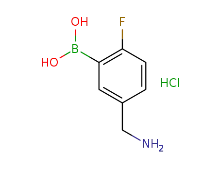 5-(Aminomethyl)-2-fluorophenylboronic acid, HCl