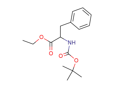 Molecular Structure of 4522-04-7 (Phenylalanine, N-[(1,1-dimethylethoxy)carbonyl]-, ethyl ester)