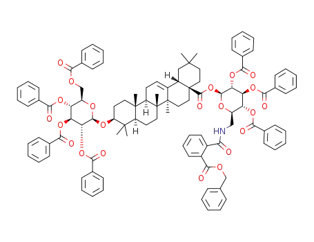 28-O-6-(2'-O-benzyl-phthalimido)-2,3,4-tri-O-benzoyl-6-deoxy-β-D-glucopyranosyl oleanate 3-O-2,3,4,6-tetra-O-benzoyl-β-D-glucopyranoside