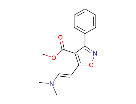 Molecular Structure of 1610688-77-1 (METHYL 5-[2-(DIMETHYLAMINO)VINYL]-3-PHENYL-4-ISOXAZOLECARBOXYLATE)