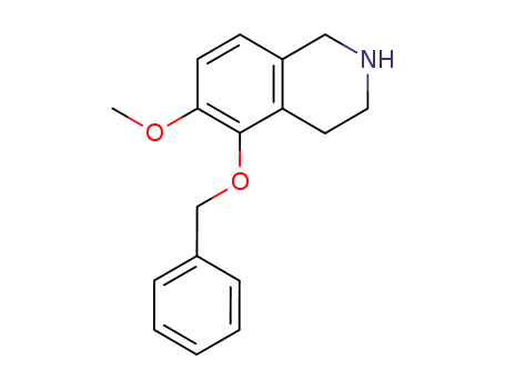 Molecular Structure of 94675-16-8 (5-(benzyloxy)-6-methoxy-1,2,3,4-tetrahydroisoquinoline)