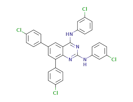N<sub>2</sub>,N<sub>4</sub>-Bis(3-chlorophenyl)-6,8-bis(4-chlorophenyl)quinazoline-2,4-diamine
